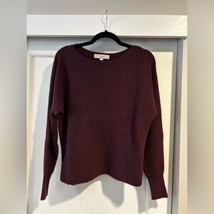 💜EUC Loft Slouchy & Cozy Dolman Sweater in Regal Plum Size Small